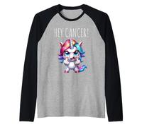 Hey Cancer FU Chemo Warrior Cancer Sucks Awareness Raglan Baseball Tee