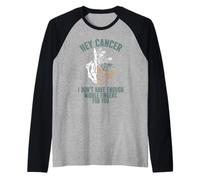 Hey Cancer I Don't Have Enough Middle Fingers for You Raglan Baseball Tee