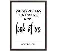 Hey Chimp Couples Affirmation Poster - Now Look At Us - Personalised Canvas Prints and Framed Wall Art for Couples Unique Ideas for Boyfriends Husband Wife Couple - Canvas - 12x16-12 x 16