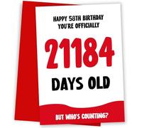 Hey Chimp Funny 58th Birthday Card - 21184 Days Old Joke | Humorous 58 Year Old Bday Card for Men or Women with Number Design