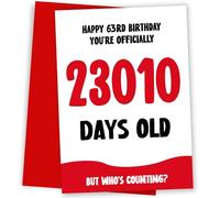 Hey Chimp Funny 63rd Birthday Card - 23010 Days Old | Humorous 63 Year Old Bday Card for Men or Women with a Days-Old Age Joke