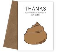 Hey Chimp Funny Thank You Gifts for Her - Friend Wife Girlfriend - Thanks for Putting up with my Sh*t! - Hilarious Apology Gift with a Twist