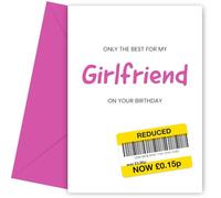 Hey Chimp Only the Best Birthday Card for Girlfriend - Funny Girlfriend Birthday Card to Say Happy Bday