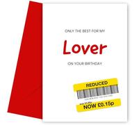 Hey Chimp Only the Best Birthday Card for Lover - Funny Lover Birthday Card to Say Happy Bday to Them on Their Special Day