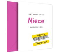 Hey Chimp Only the Best Birthday Card for Niece - Funny Niece Birthday Card to Say Happy Bday
