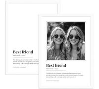 Hey Chimp Personalised Wall Art Print for Best Friend - Custom Name Poster - Dictionary Style Definition Print - Custom Canvas Prints & Best Friends Photo Frame - A2 White Frame - 420 x 594mm