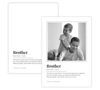 Hey Chimp Personalised Wall Art Print for Brother - Custom Name Poster - Dictionary Definition Print - Custom Canvas Prints & Best Brother Frame - A2 Print Only - 420 x 594mm