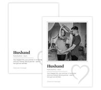 Hey Chimp Personalised Wall Art Print for Husband - Custom Name Poster - Dictionary Definition Print - Custom Canvas Prints & Best Husband Frame - A2 Print Only - 420 x 594mm