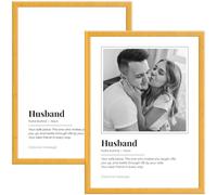 Hey Chimp Personalised Wall Art Print for Husband - Custom Name Poster - Dictionary Definition Print - Custom Canvas Prints & Best Husband Frame - A2 Oak Frame - 420 x 594mm