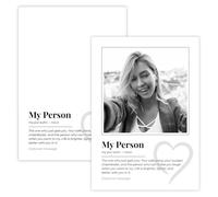 Hey Chimp Personalised Wall Art Print for My Person - Custom Name Poster - Dictionary Definition Print - Custom Canvas Prints & Best My Person Frame - A3 A3 A4 Print Only