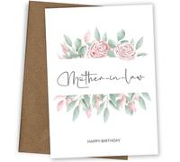 Hey Chimp Special Mother-in-Law Birthday Card - Beautiful Floral Birthday Cards for Mother-in-Law - Heartfelt Lovely Words