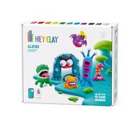 Hey Clay Aliens Set - Colourful Modeling Air Dry Clay for Kids - Air Dry Clay Kit 15 cans and Sculpting Tools with Fun Interactive Instructions App