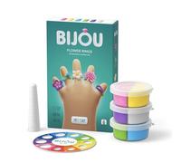HEY CLAY Bijou - Clay Kit for Accessories Creation - Air Dry Clay with Tools and Fun Interactive App (Flower Rings), 3 cans
