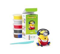 HEY CLAY Despicable Me Minions Set - Minion Stuart - Colorful Modeling Air Dry Clay for Kids - Air Dry Clay Kit 5 Cans and Sculpting Tools with Fun Interactive Instructions App - Age 3 and up
