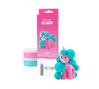 HEY CLAY Rainbow Unicorns - Air-Dry Clay Kit for Kids - Creative Set Age 3+ (Cloudy, Series Rainbow Unicorns, 3 cans)