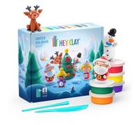 Hey Clay Winter Holidays - Colorful Modeling Air Dry Clay for Kids - Air Dry Clay Kit 15 Cans with Fun Interactive App
