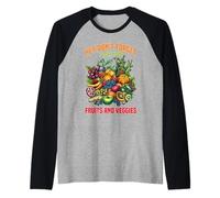 Hey Don't Forget to Eat Your Fruits and Veggies - Raglan Baseball Tee