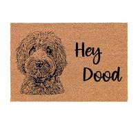 Hey Dood Goldendoodle Funny Doodle Dog Welcome Mat Machine Washable Door Mat Super Absorbent Floor Mats For Laundry Room Patios Garden 40 X 60Cm