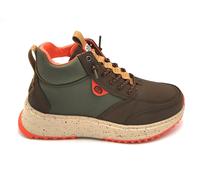 Hey Dude 42058 Green-Brown Canvas Lace-Up Ankle Boots Rubber Sole 5/6