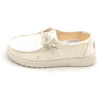Hey Dude 45478 Lace-Up Fabric Sneaker Ivory Sequin Rubber Sole 36 EU