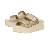 Hey Dude Delray Slide Classic - Sandals for Women - Textile and Synthetic Upper - Cotton Lining - EVA Outsole, Champagne, 5 UK