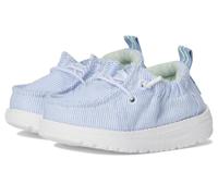 Hey Dude Lil Dudes Slip-on Prints (Infant/Toddler) Toddler loafer Unisex, White Faded Jeans, 1 Infant