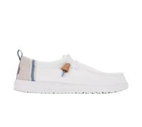 HEY DUDE men low shoes WALLY CRAFT LINEN 43086-1SO size 45 White / gray