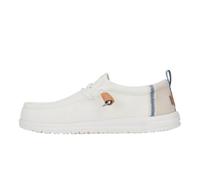 HEY DUDE men low shoes WALLY CRAFT LINEN 43086-1SO size 45 White / gray