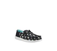 Heydude Wally Funk Party Palm Cotton Men's Black/Multi Moccasins Shoes UK 9