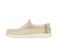 HEYDUDE Wally Jute Jute Men's Stone Grey/Iceberg Green Moccasins Shoes - UK 8 / EU 42 / US M9