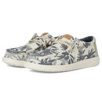 HeyDude for man. HD43087 Slippers Wally Palm Jute blue (45), Fabric, Flat, Laces, Casual