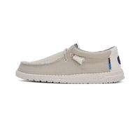 Hey Dude Men's Wally Sport mesh Moccasin, White, 9 UK