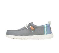 Hey Dude Men's Wally Summer Linen Loafer, Monument Grey/Faded Denim, 7 UK
