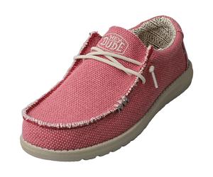 Hey Dude Vally Braided Mens Loafer Shoes in Pompeian Red - 9 UK