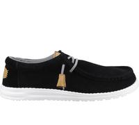 HEYDUDE Wally Craft Suede Shoe Black UK Size = 10 EU Size = 44 - Unisex