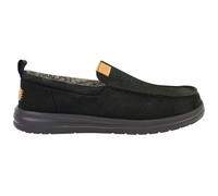 Hey Dude Wally Grip Slip-On Black Smooth Leather Mens Shoes 37959_70776
