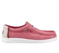 Hey Dude Wally Jute Men's Shoes Men's Trainers, Size 12 In Claret Red/Silver Birch