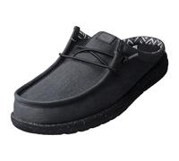 HEYDUDE - Wally Slip Stretch Canvas, Men Slip-On Shoes, Black/Black, M9