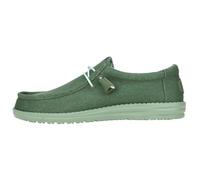 Hey Dude Wally Stretch Canvas | Men's Shoes | Men Slip-on Loafers | Comfortable & Lightweight, Duck Green/Iceberg Green, 14