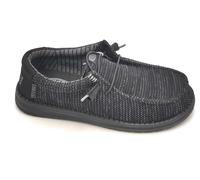 HEYDUDE - Men's Wally Stretch Sox Slip-On Shoes, Black/Black, 7 UK