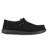 Hey Dude Wally Suede Men's Shoes Men's | Slip On Shoes | Black | UK Size 12