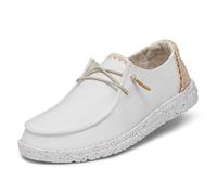 Hey Dude Wendy Chambray Women's Shoes, White Sand, 8.5 UK