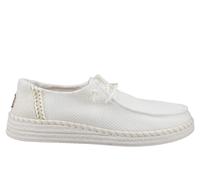 Hey Dude Wendy Espadrille Woven Womens Shoes | Slip On Shoes | White | UK Size 8