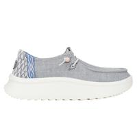Hey Dude Wendy Peak Chambray Woven Womens Shoes | Slip On Shoes | Grey | UK Size 7