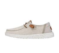Hey Dude - Wendy Washed Canvas Women's - Slip On Flat Shoes - Moccasin Style, Beige, 4 UK