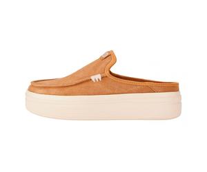 Hey Dude Women's Open Toe Suede Leather Platform Wedge Sandals Austin