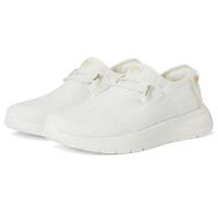 Hey Dude Women's Sirocco Crochet Mesh Loafer, White/Gold, 7 UK