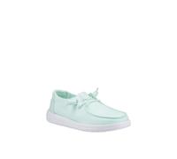 Heydude Wendy Canvas 100% Cotton Women's Bay Blue Moccasins Shoes UK 4