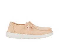 Hey Dude Women's Wendy Chambray Lace-Up Loafer, Peach, 10 UK