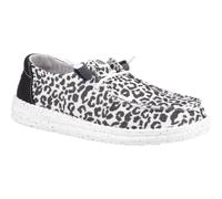 Heydude Wendy Leopard Cotton Blend Women's Black/Grey Shoes UK 8